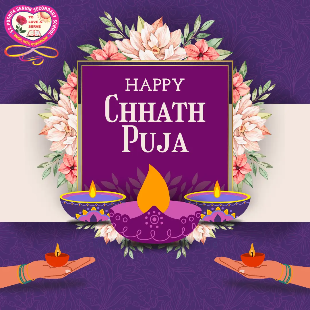 Purple Floral Chhath Puja Instagram Post